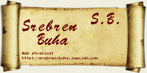Srebren Buha vizit kartica